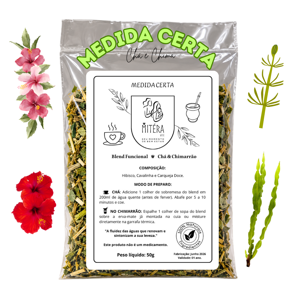 Chá e Chimarrão – Mitéra Wise – Blend Funcional – Medida Certa – Pacote 50g.